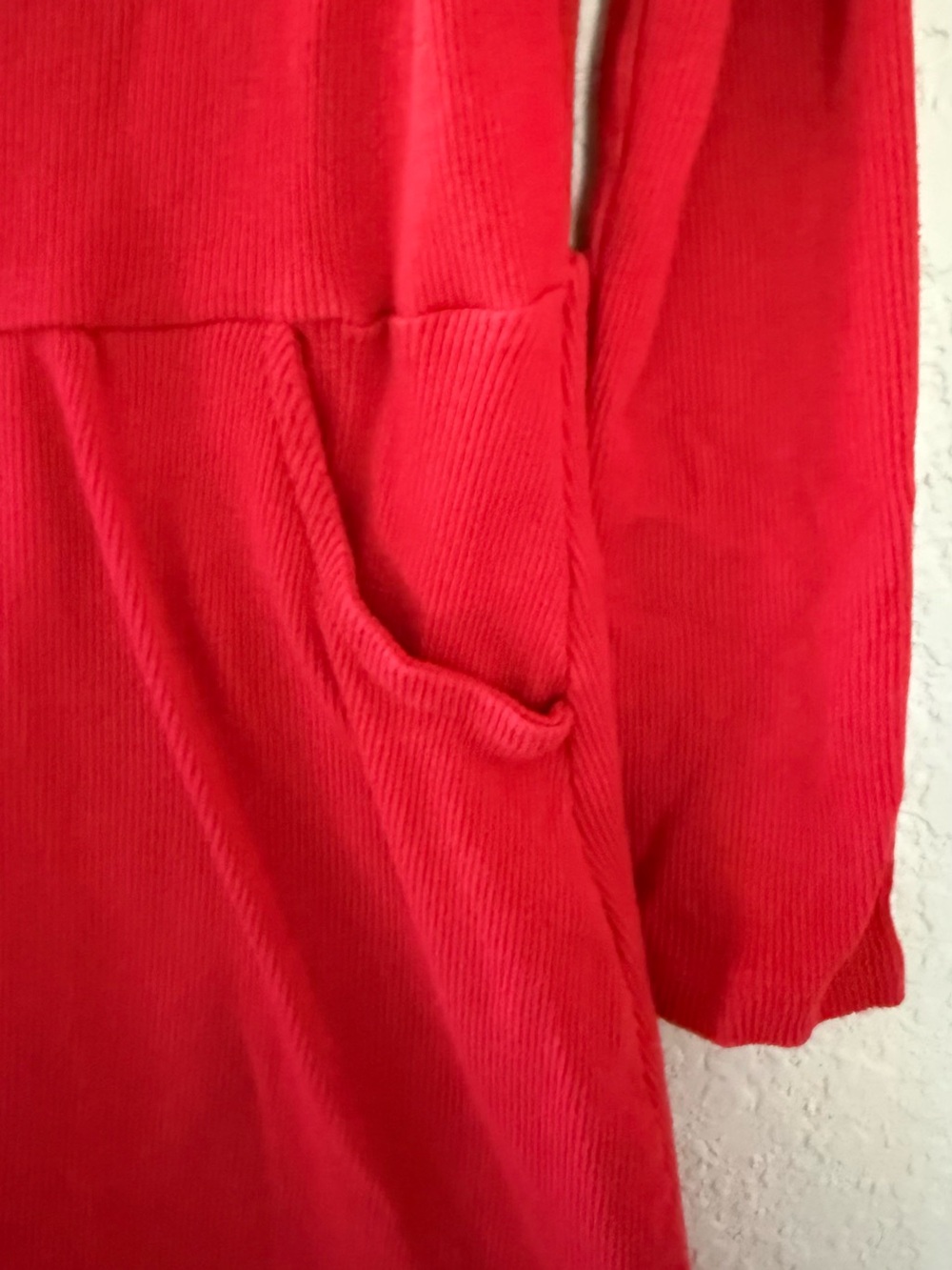 NWOT GAP Girls Red Long-Sleeve Ribbed Dress - Picture 4 of 5
